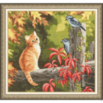 Размер: 29,8х31,8 см;¶Канва: Аида кремовая 16;¶Вышивается крестом в 2 нити;¶Количество цветов: 41;