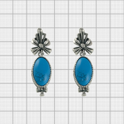 "Виньетка" серьги  из коллекции "Самоцветы" от Jenavi с английским замком