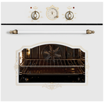 Электрический духовой шкаф GEFEST ДА 602-02 К82 (ретро.ел.прямоуг.стекло с рис.гриль.вертел.конвен)