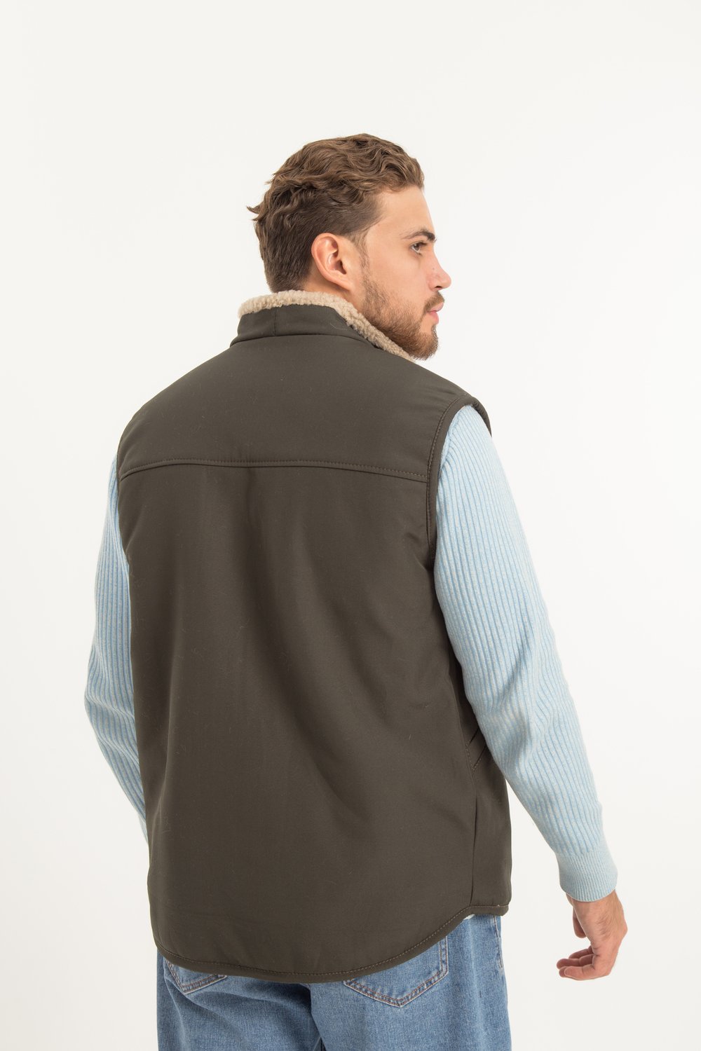 мужской жилет из овчины