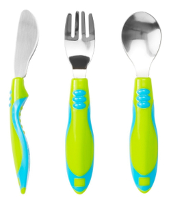 Набор столовых приборов, зеленый