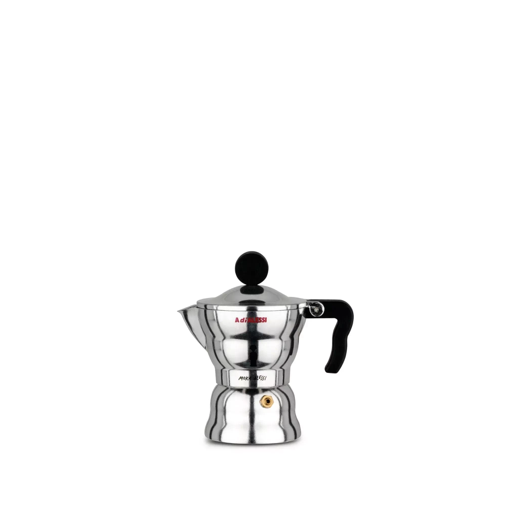 Alessi - Алюминиевая Турка кофеварка  под давлением Moka на 1 чашку. / артикул   AAM33/1  / GTIN 8003299326662