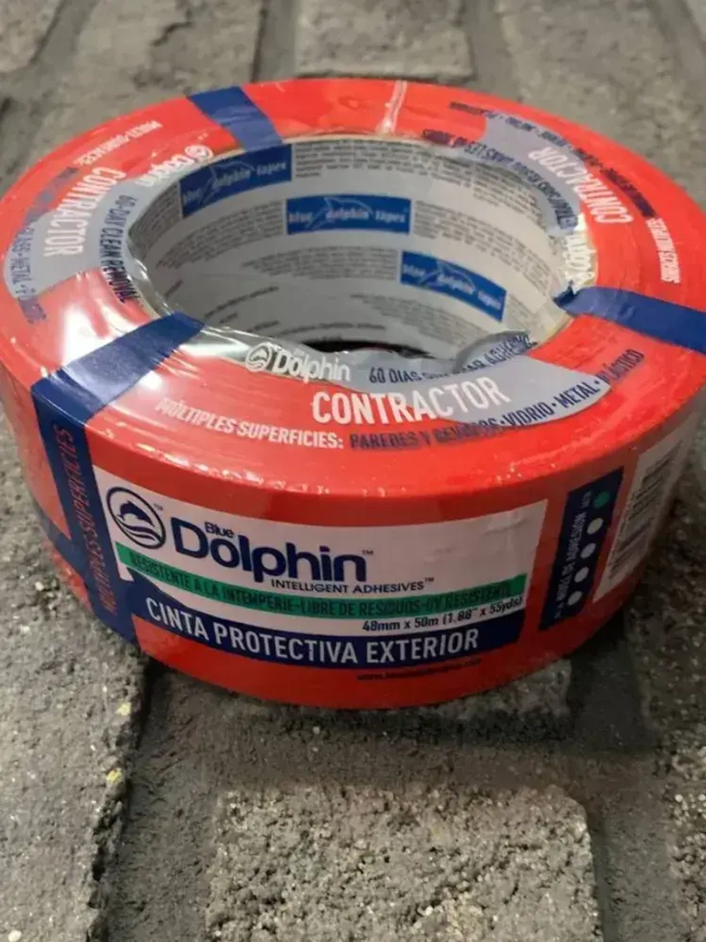 Малярная клейкая лента на ПВХ основе Blue Dolphin Contractor, 48мм*50м