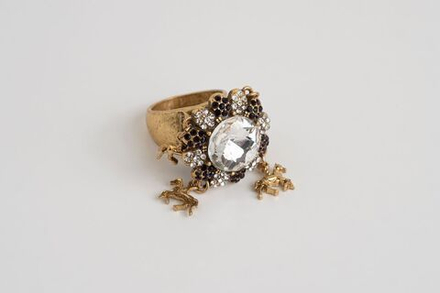 Кольцо в винтажном стиле с шармами в виде лошадей