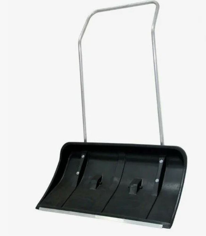 Лопата снеговая Движок пласт. 800*440  с колёсиками,  мет. пл., мет.руч.