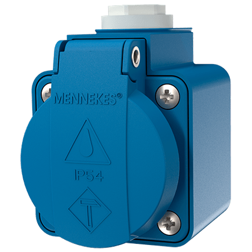 MENN Розетка №10082 о/у 16A2P+230B IP54 синий