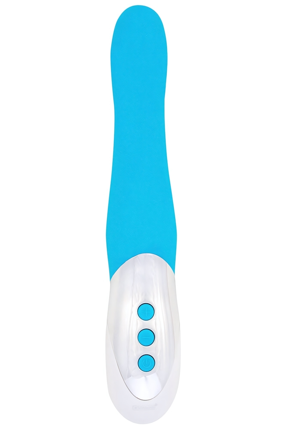 Голубой пульсирующий массажер - 26 см. (Цвет: голубой)