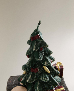 ZARA HOME НОВОГОДНЯЯ ДЕКОРАТИВНАЯ СВЕЧА, ЗЕЛЕНЫЙ