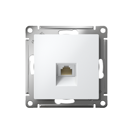 Розетка компьютерная 1-м AtlasDesign RJ45 кат.5E механизм бел. SE ATN000183