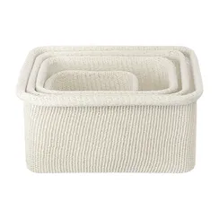 Набор из 4-х корзин для хранения sustainable collection, молочный