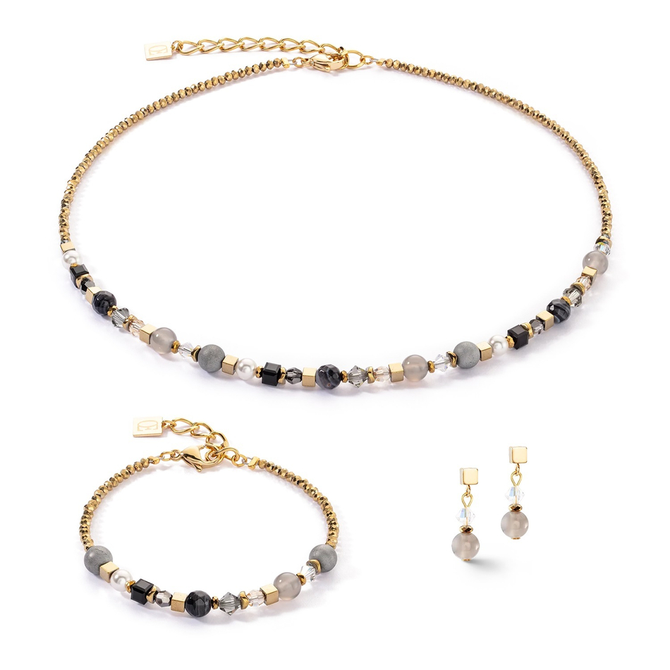 Серьги Coeur de Lion Grey-Gold 4345/21-1216