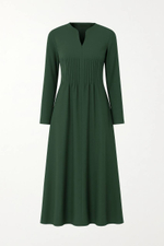 Платье с застроченными строчками на талии