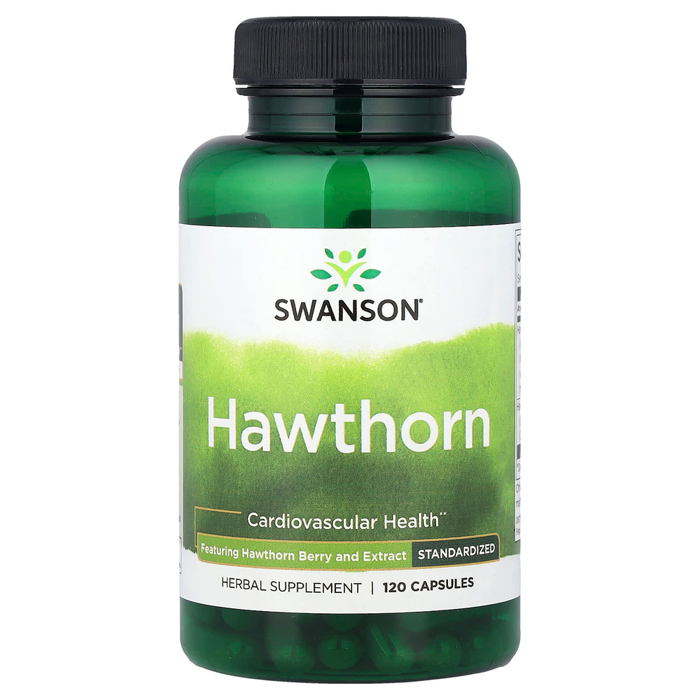 Swanson Vitamins, Боярышник, стандартизированный, 120 капсул