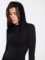 BLACK HOODED LONGSLEEVE