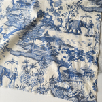 Микровельвет 100% хлопок Китайская церемония (синий)