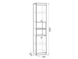 Шкаф комбинированный "Энерджи"  (дуб сонома/белый), Мебельсон, г.Ижевск