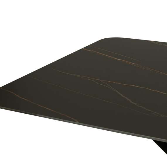 Обеденный стол Como 180х90 см, черная керамика