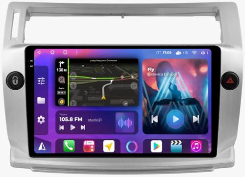 Магнитола для Citroen C4 2004-2011 - FarCar BM3036M-2K монитор 9.5" 2K QLED на Android 14, Быстрая, CarPlay, 4G SIM-слот