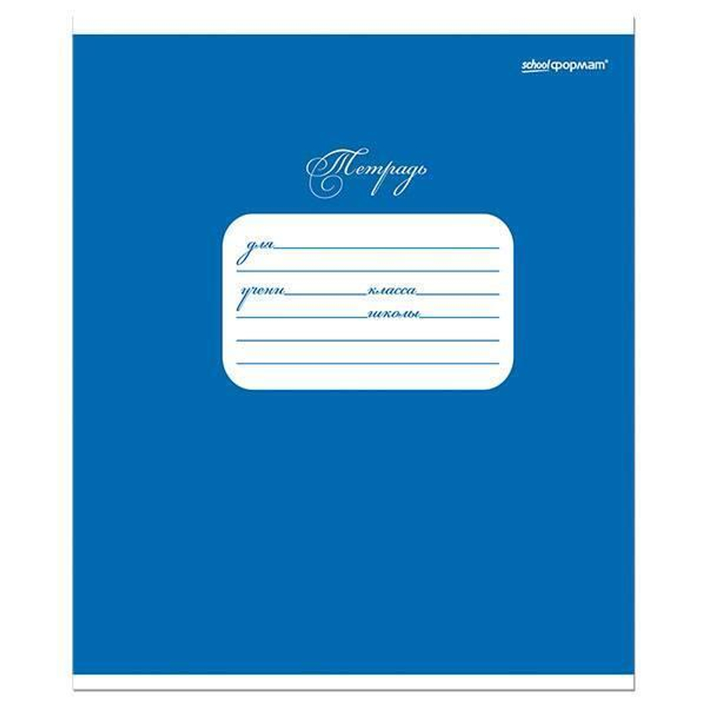 Тетрадь школьная А5 12л клетка "СИНЯЯ" (Schoolformat)