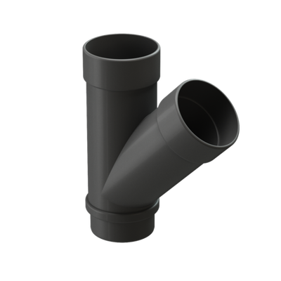 Тройник 45 для водосточной трубы LUX, графит