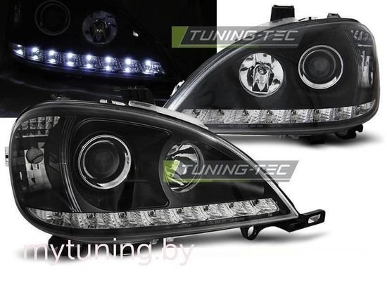 Передние фары Mercedes ML W163 daylight black