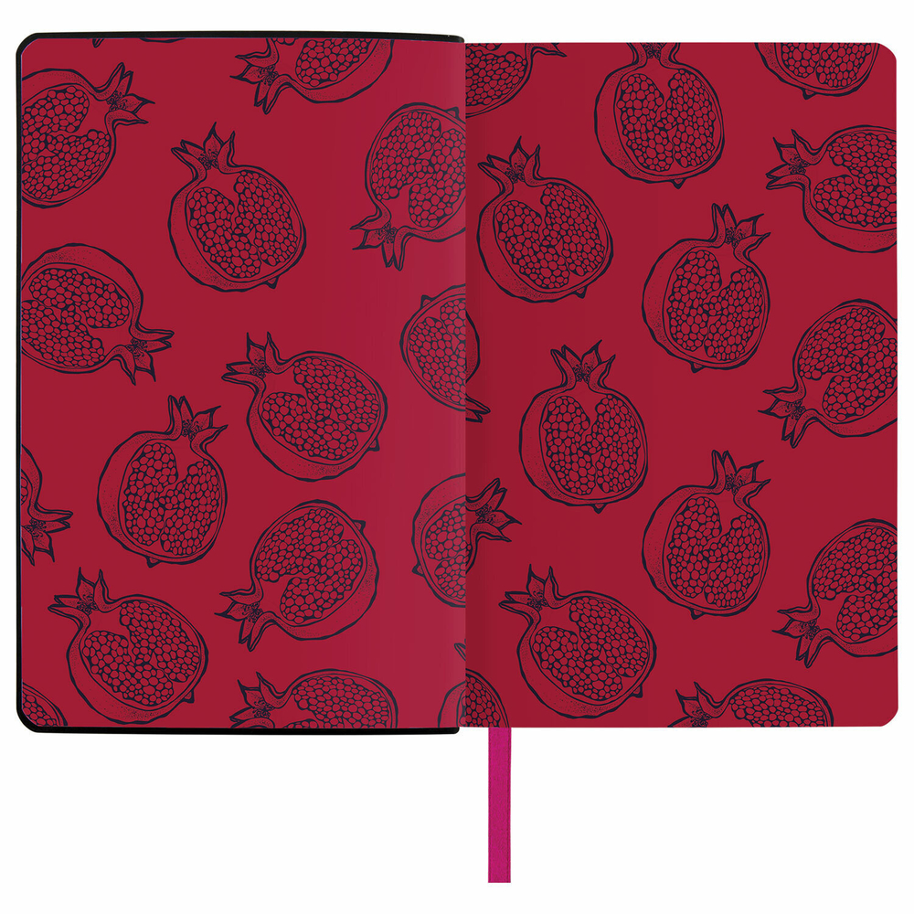 Ежедневник недатированный А5 (138х213 мм) BRAUBERG VISTA под кожу гибкий 136 л. "Pomegranate" (2 штуки в упаковке)