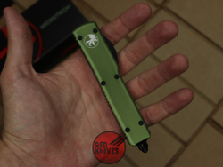 Нож Microtech Ultratech S/E - зеленая рукоять, стандартный сатин клинок RK-361