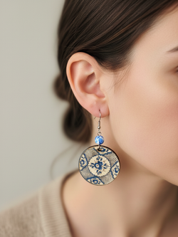 Серьги Гжель