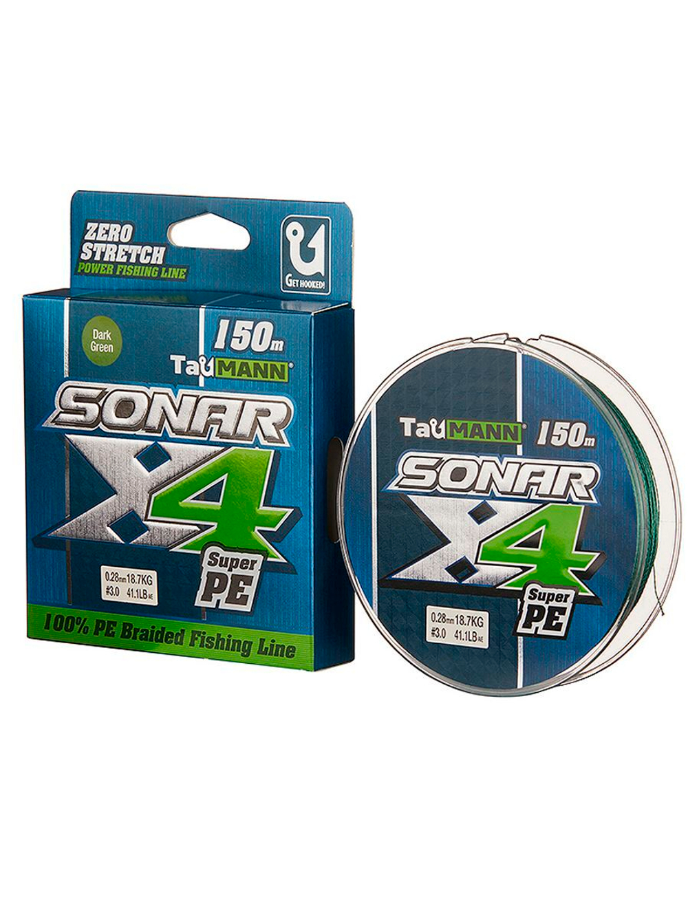 Плетеный шнур для рыбалки TauMANN Sonar PE X4 150m #1.2 (0.18mm) Yellow