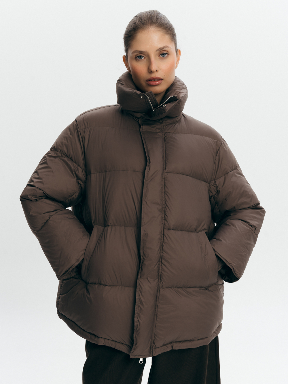 Пуховик с манжетами