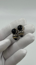 Серьги с чёрными вставками