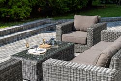 "Боно" лаунж-зона из искусственного ротанга, цвет графит