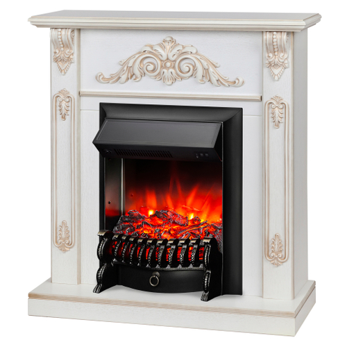 Каминокомплект Real Flame Anita WT с очагом Fobos Lux Black (без пульта)