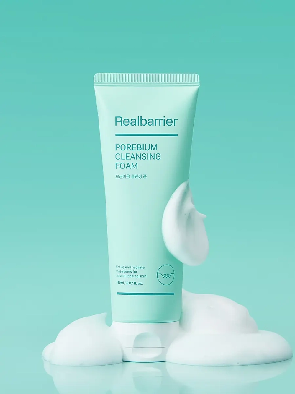 Real Barrier Энзимная пенка с кислотами для глубокого очищения Porebium Cleansing Foam 150 мл