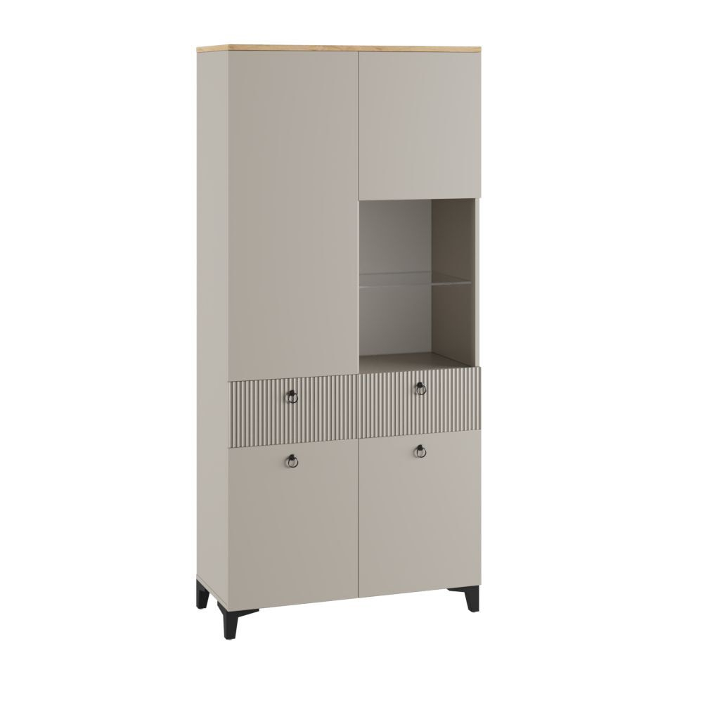 Шкаф-витрина стеклянный в гостиную Кашемир 40х41х210 см