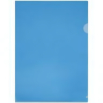 Папка-уголок А4 150мкм, пластик, прозрач. синяя (Стамм)