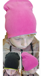 101710 Шапка детская флис с отворотом 2 слоя (54-56)