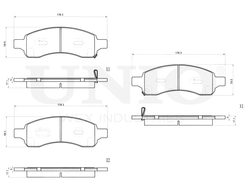 Колодки тормозные диск. передние UNIO BRP-20305