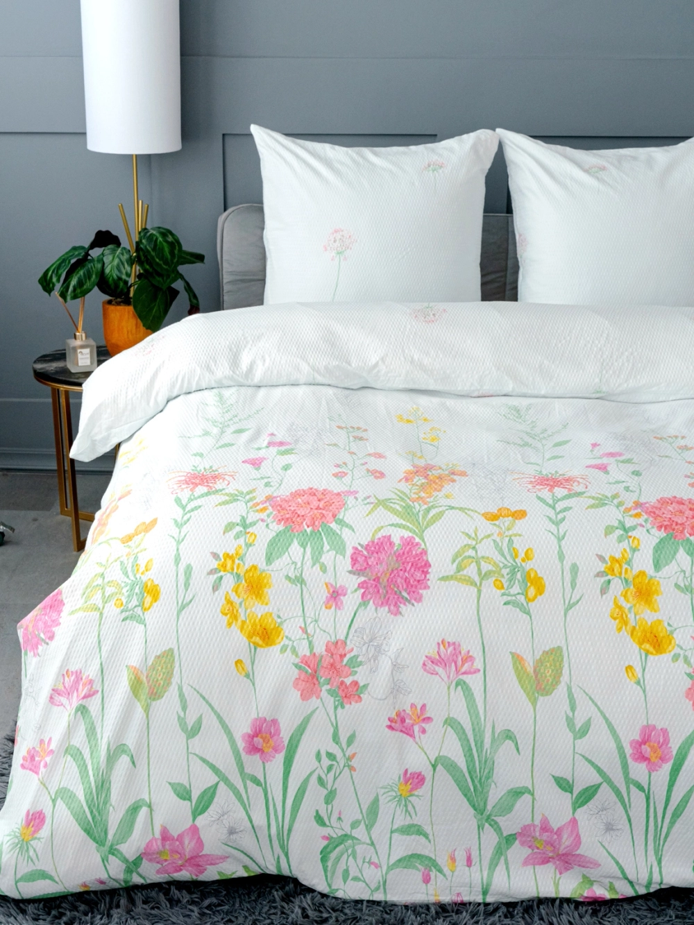 Постельное белье 1,5"Жанет» креп «Павлина», 271 Цветы