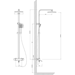 Душевая система MELODIA Moderno с термостатическим смесителем (MSC00111С)