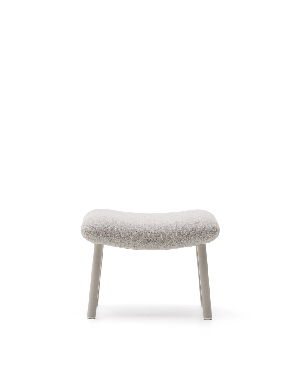 Пуф Inari бежевого цвета и стали с бежевой отделкой