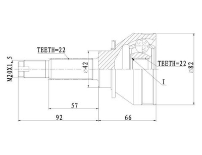 ШРУС наружный (компл.)  ZAZ Sens/Chance/Tavria GANZ GIK04033