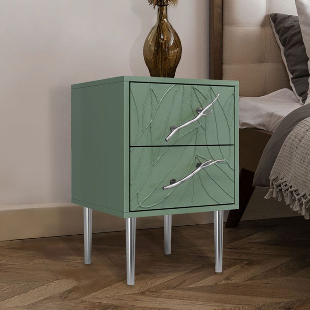 Тумба Арт Колор leaves Стайл Сильвер Зеленый нефрит