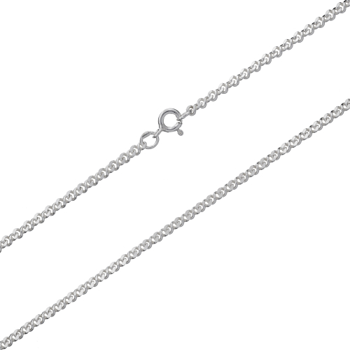 Цепь "Восьмерка панцирная граненая"из серебра /Толщина проволоки 0.7 мм.