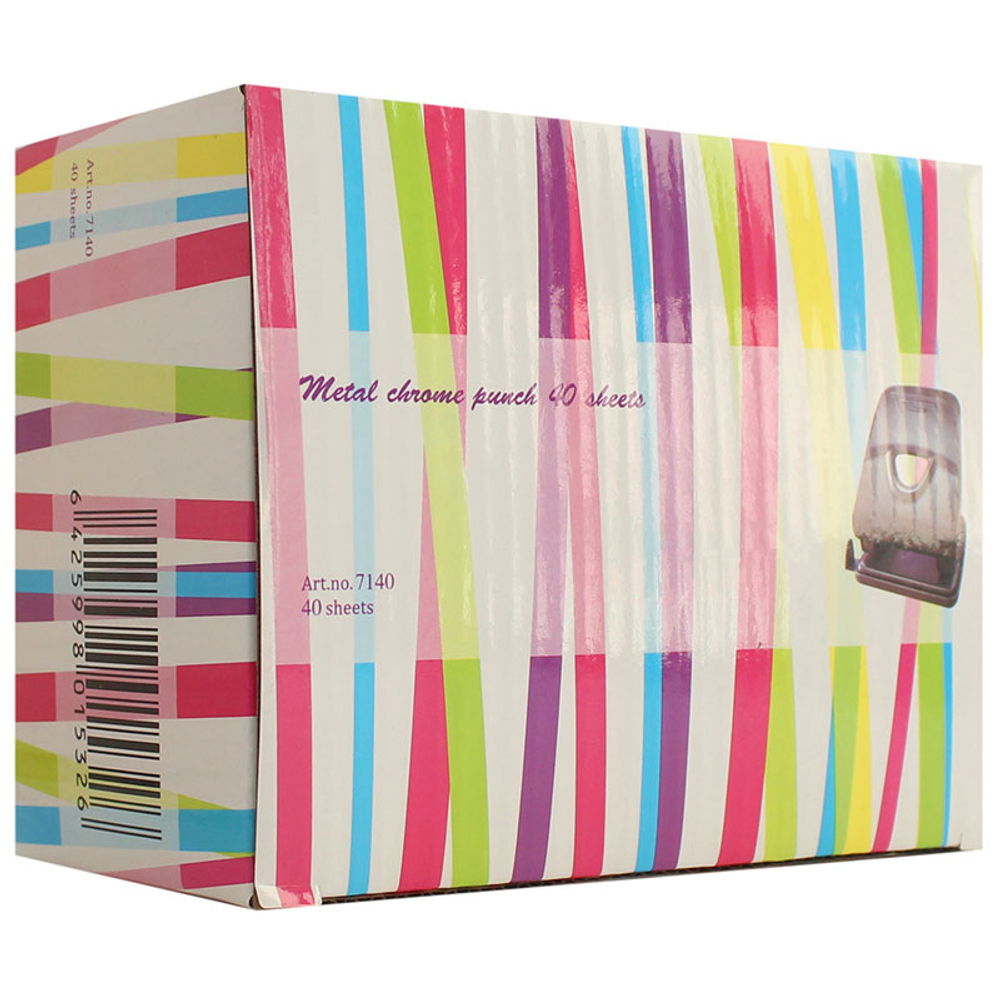 Дырокол "7140", до 40 листов, металлический корпус