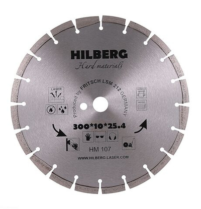Диск алмазный отрезной 300*25,4*12 Hilberg Hard Materials Лазер HM107
