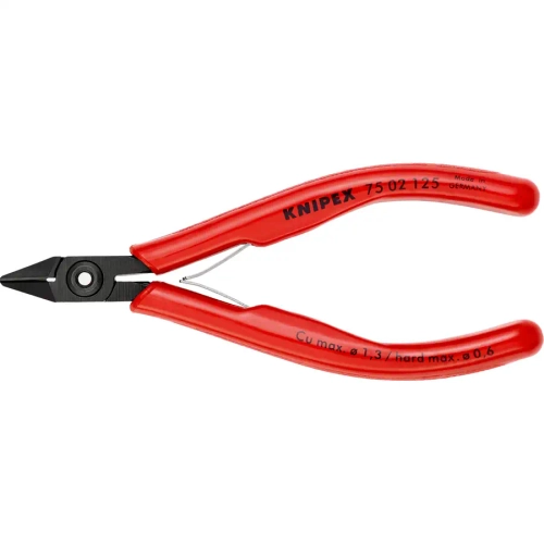 Кусачки боковые для электроники чернёные 125 мм Knipex 75 02 125