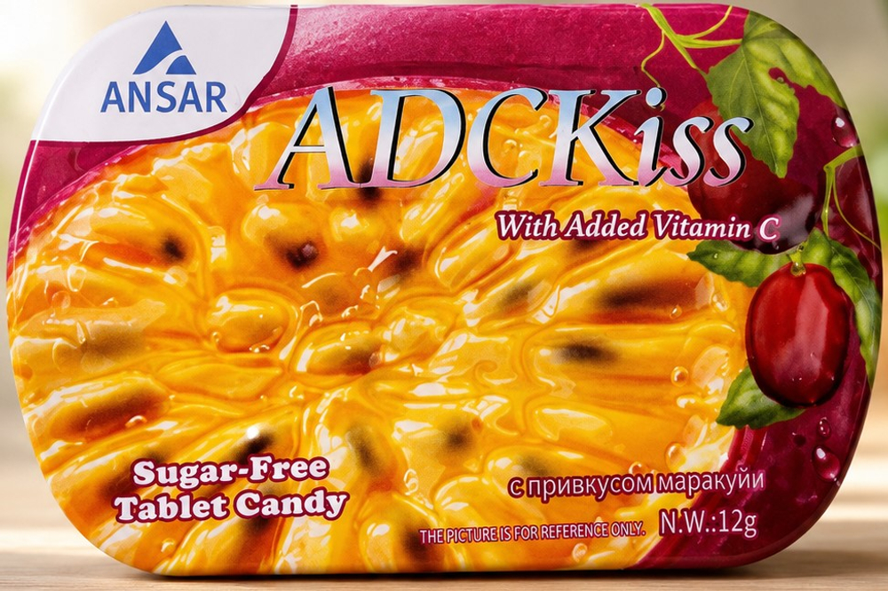 Драже ADC kiss маракуйя 12г