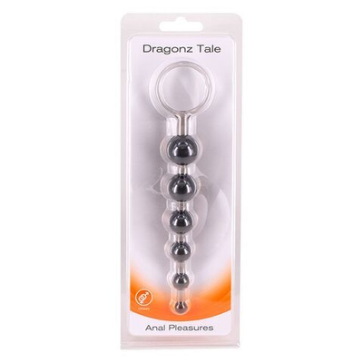 Дымчатая анальная цепочка DRAGONZ TALE ANAL - 20 см. (Цвет: дымчатый)