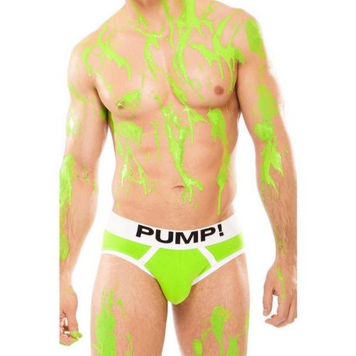 Мужские трусы брифы зеленые PUMP! Brightlife Green